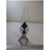 Image 1 : Turning purple oil lamp - 19" tall