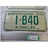 Image 3 : (2) 1970 Saskatchewan license plates