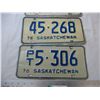 Image 3 : (3) 1976 Saskatchewan license plates