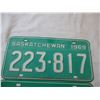 Image 2 : (2) 1969 Saskatchewan license plates