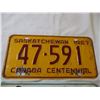Image 2 : (2) 1967-68 Saskatchewan license plates
