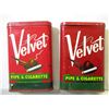 Image 2 : (2) Pocket tobacco tins, Velvet