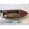 Image 3 : Wooden toy boat with accessories - 12" long
