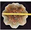 Image 6 : Northwood RARE Aqua Opal Carnival Glass "Rose Show" 8 ruffled bowl Circa 1910