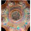 Image 2 : Fenton Dark Marigold "Dragon & Lotus" Carnival Glass 8 ruffled bowl Circa 1907