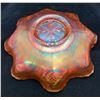 Image 4 : Fenton Dark Marigold "Dragon & Lotus" Carnival Glass 8 ruffled bowl Circa 1907