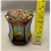 Image 2 : Imperial Glass Company RARE Lavender Carnival Glass "Imperial Flute" Toothpick Holder! Circa 1911