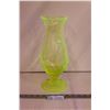 Image 1 : 12.5” Uranium Vaseline Glass Vase (No Chips)