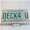 Image 1 : Saskatchewan License Plate