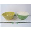 Image 1 : (2) Hycroft #9 Stone Ware Bowls (yellow one is cracked)