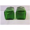 Image 3 : 2X THE BID PRICE - Green Glass Canister Jars