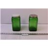 Image 1 : 2X THE BID PRICE - Green Glass Canister Jars