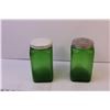 Image 2 : 2X THE BID PRICE - Green Glass Canister Jars