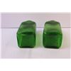 Image 3 : 2X THE BID PRICE - Green Glass Canister Jars
