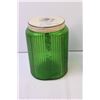 Image 4 : 2X THE BID PRICE - Green Glass Canister Jars