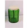 Image 5 : 2X THE BID PRICE - Green Glass Canister Jars