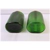 Image 4 : 2X THE BID PRICE - Green Glass Canister Jars + scoop