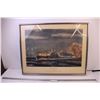 Image 1 : Framed Print “Night Action Off Savo” The Battle of Guadalcanal Nov 1942 By Lt Dwight Shepler (22x29)