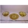 Image 1 : (3) Vintage Amber Glass Serving Dishes
