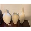 Image 1 : White Magma Vases (2) and Ceramic Vase