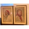 Image 1 : "The Contented Man" by Eduarado Forlenza and "Old Woman of Capri" by Sydney Bell - Framed Prints
