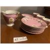 Image 2 : Beautiful Pink Floral China Set
