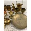 Image 2 : LOT OF VINTAGE BRASS AND COPPER MUGS CANDLE HOLDERS PENGUIN ETC