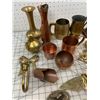Image 3 : LOT OF VINTAGE BRASS AND COPPER MUGS CANDLE HOLDERS PENGUIN ETC