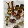 Image 3 : LOT OF VINTAGE BRASS AND COPPER MUGS CANDLE HOLDERS PENGUIN ETC