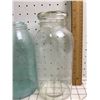 Image 2 : LOT OF ANTIQUE SEALER JARS AQUA TRUE FRUIT GOOD HOUSEKEEPING LID