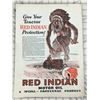 Image 1 : ORIGINAL RED INDIAN MOTOR OIL MAGAZINE AD 14"x10"