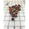 Image 1 : LOT OF VINTAGE CLAY MARBLES