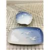 Image 1 : B&G BING & GRONDAHL DENMARK SEAGULL PORCELAIN TRAY PLATTER AND LEAF DISH