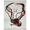 Image 1 : Vintage African Wood Beading Necklace & Earrings