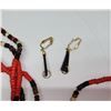 Image 4 : Vintage African Wood Beading Necklace & Earrings