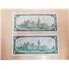 Image 2 : Two 1967 Canada one dollar bills - no serial #