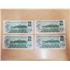 Image 2 : Four 1973 Canada one dollar bills