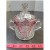 Image 7 : Very Old Cutglass Set - Covered Butter Dish, Sugar Bowl, Spooner