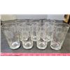 Image 1 : Lot of Seven Tall Etched Glasses