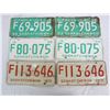 Image 1 : 3 Pair of Saskatchewan License Plates 1965, 1968,1971