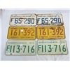 Image 1 : 3 Pairs of Saskatchewan License Plates 1961,1967,1970