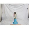 Image 2 : Large Apollo 1880's Coal Oil Lamp Blue Base