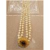 Image 2 : Faux pearl necklace with large rhinestone clasp