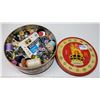 Image 1 : Royalty tin of buttons