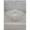 Image 1 : Harp pedestal cake plate, Jeanette Glass