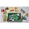 Image 1 : Moirs Chocolate box of assorted vintage Christmas decorations
