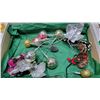 Image 3 : Moirs Chocolate box of assorted vintage Christmas decorations