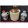 Image 1 : One quart crockery jug and two mini wine jugs from Austria