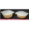 Image 1 : Pyrex casserole set, 500 ml, 750 ml, 1 liter, Forest Fancie pattern, 1981-86