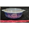 Image 5 : Pyrex blue primary bowl, and 500 ml Colonial Mist casserole, 1983-86